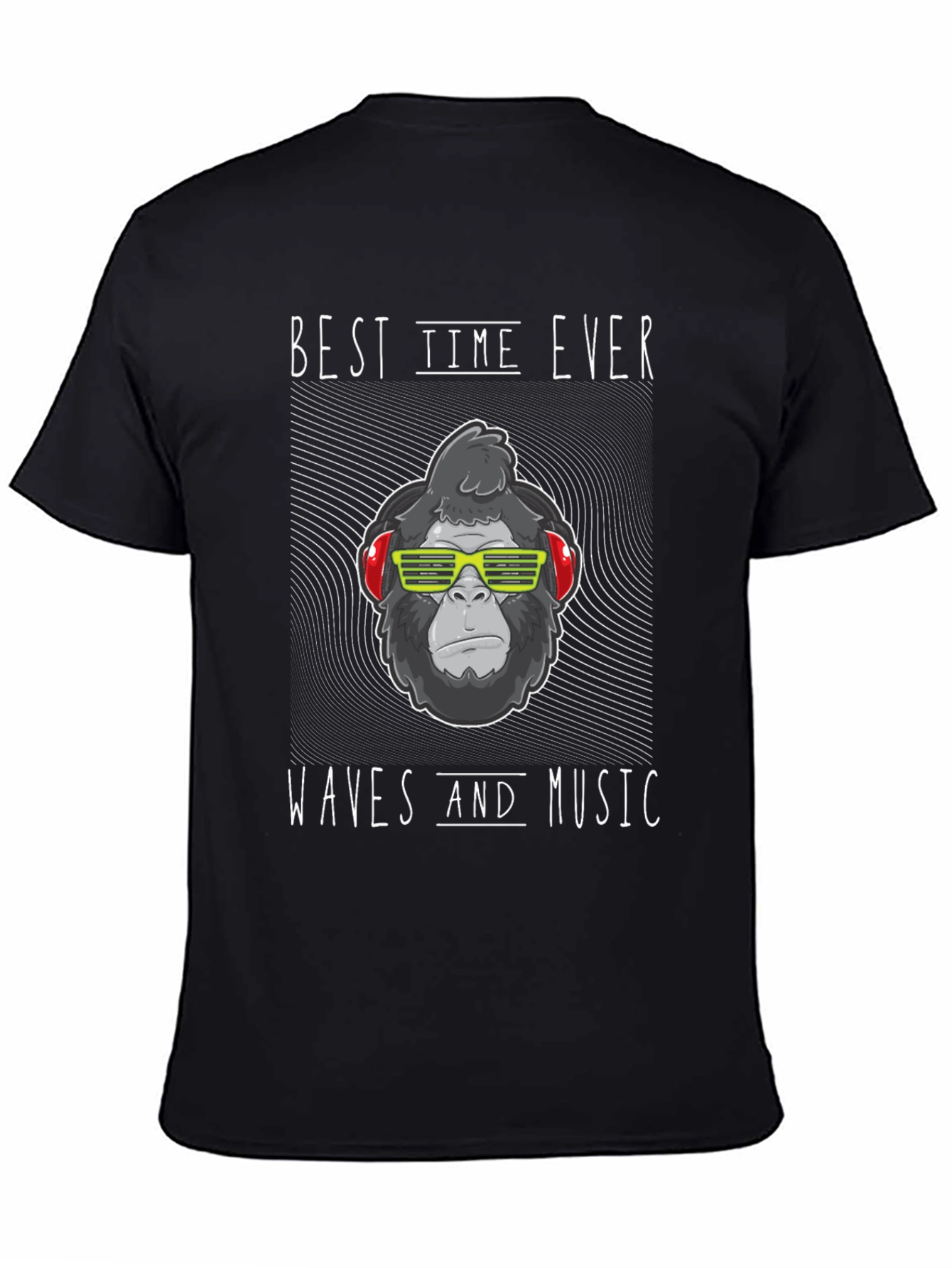 Cool Gorilla Waves Music T-Shirt
