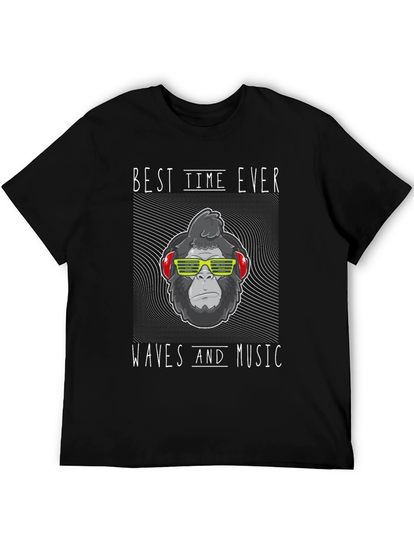 Cool Gorilla Waves Music T-Shirt