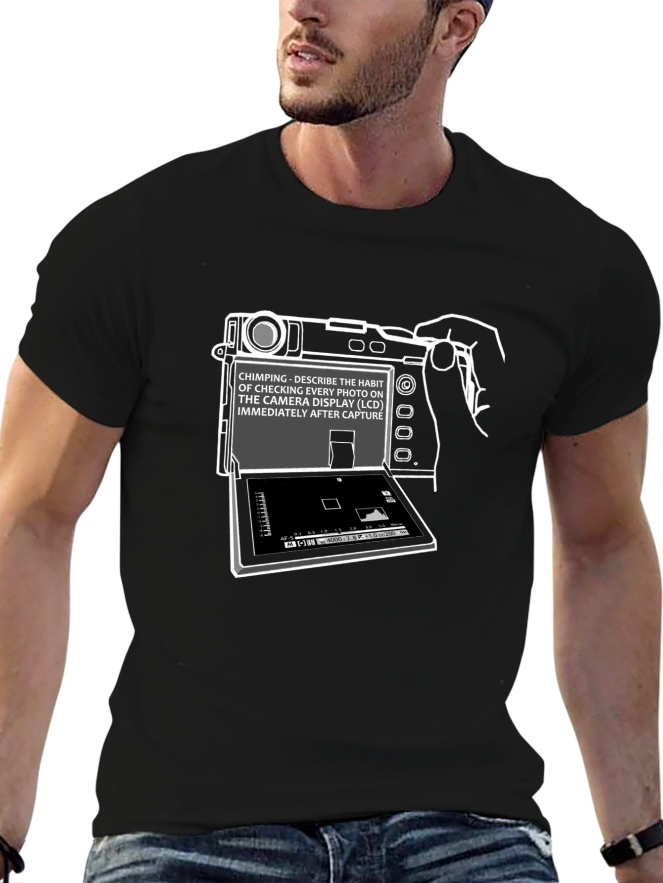 Chimping Camera Humor Graphic T-Shirt