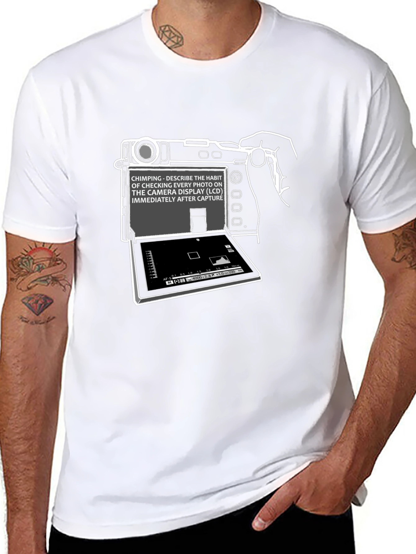 Chimping Camera Humor Graphic T-Shirt