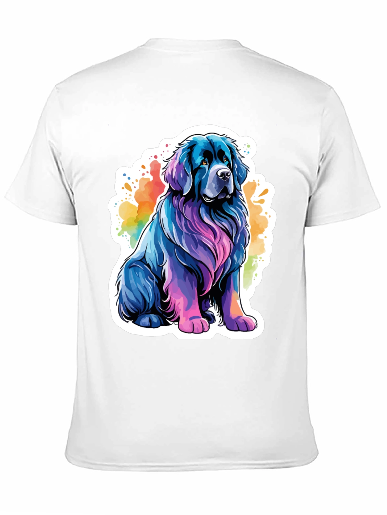 Colorful Dog Graphic T-Shirt