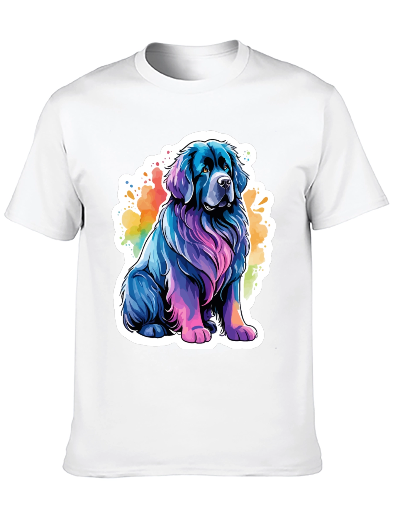 Colorful Dog Graphic T-Shirt