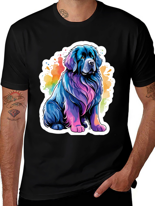 Colorful Dog Graphic T-Shirt