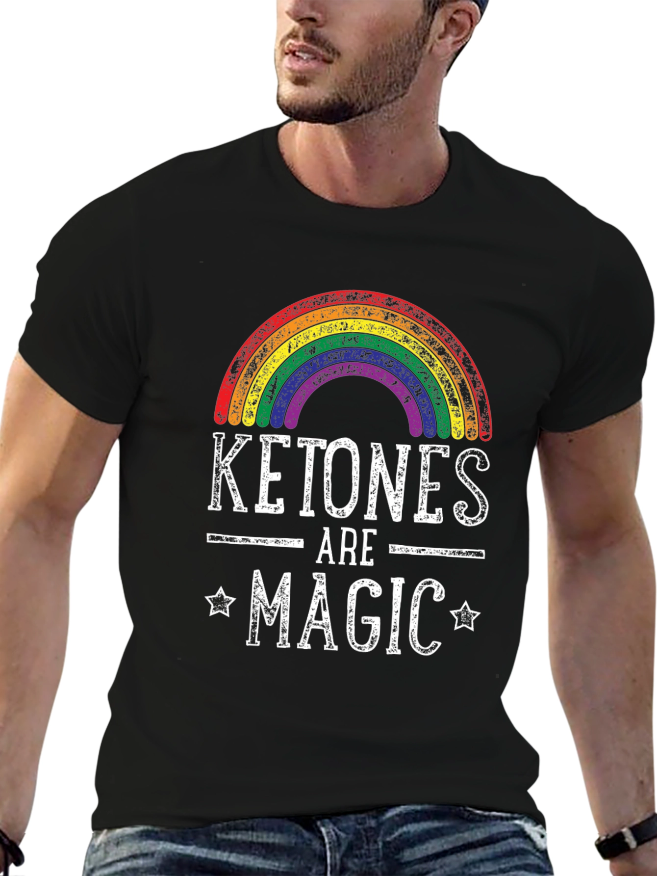Ketones Are Magic Rainbow Graphic T-Shirt