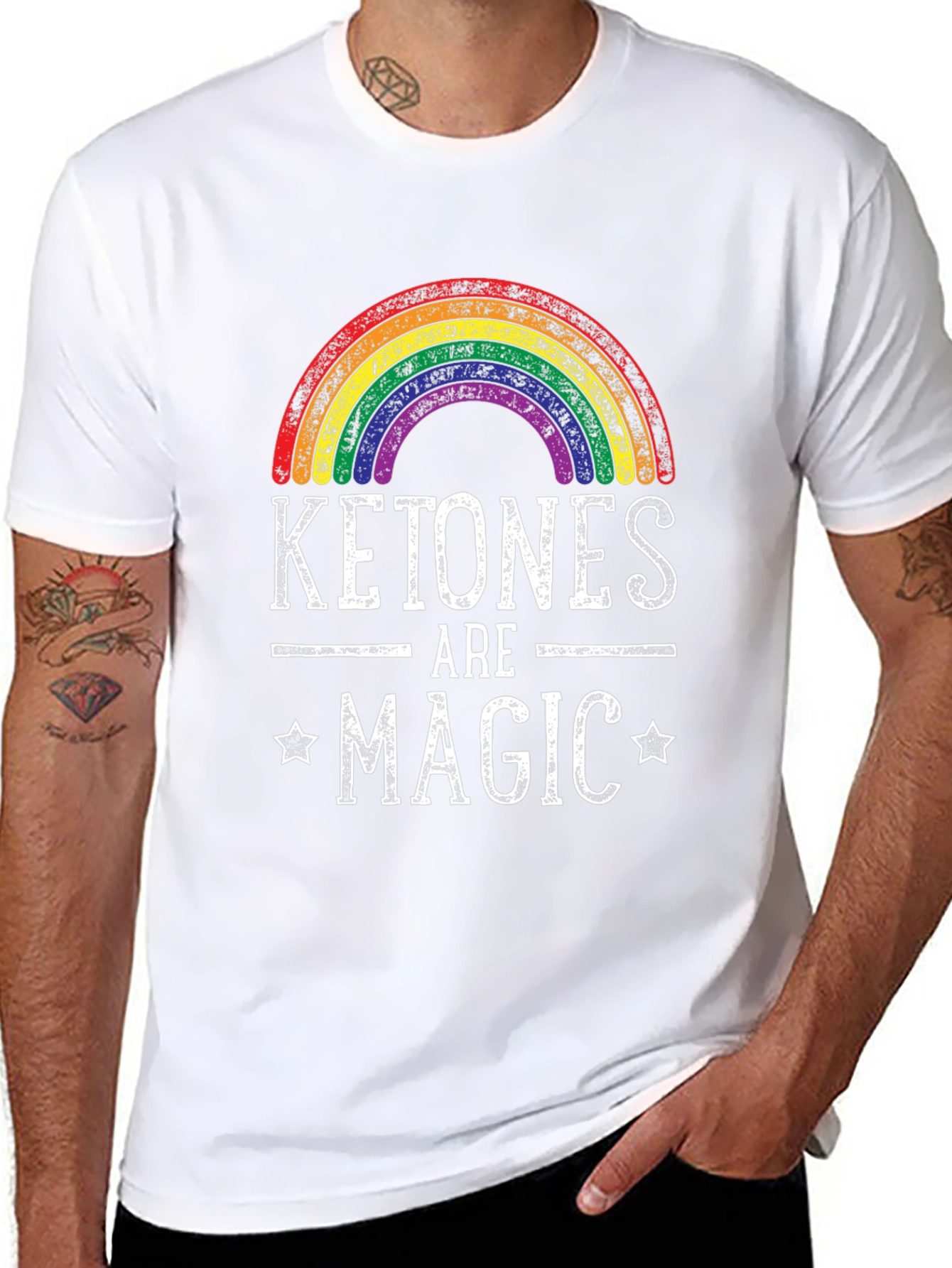Ketones Are Magic Rainbow Graphic T-Shirt