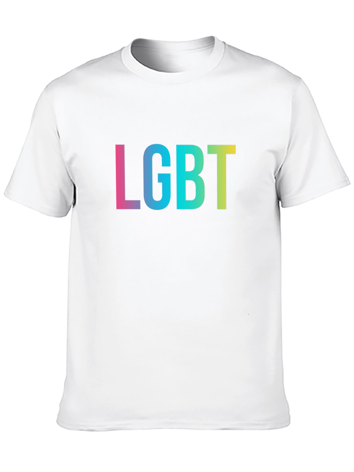 LGBT Pride T-Shirt - Black Rainbow Text Tee