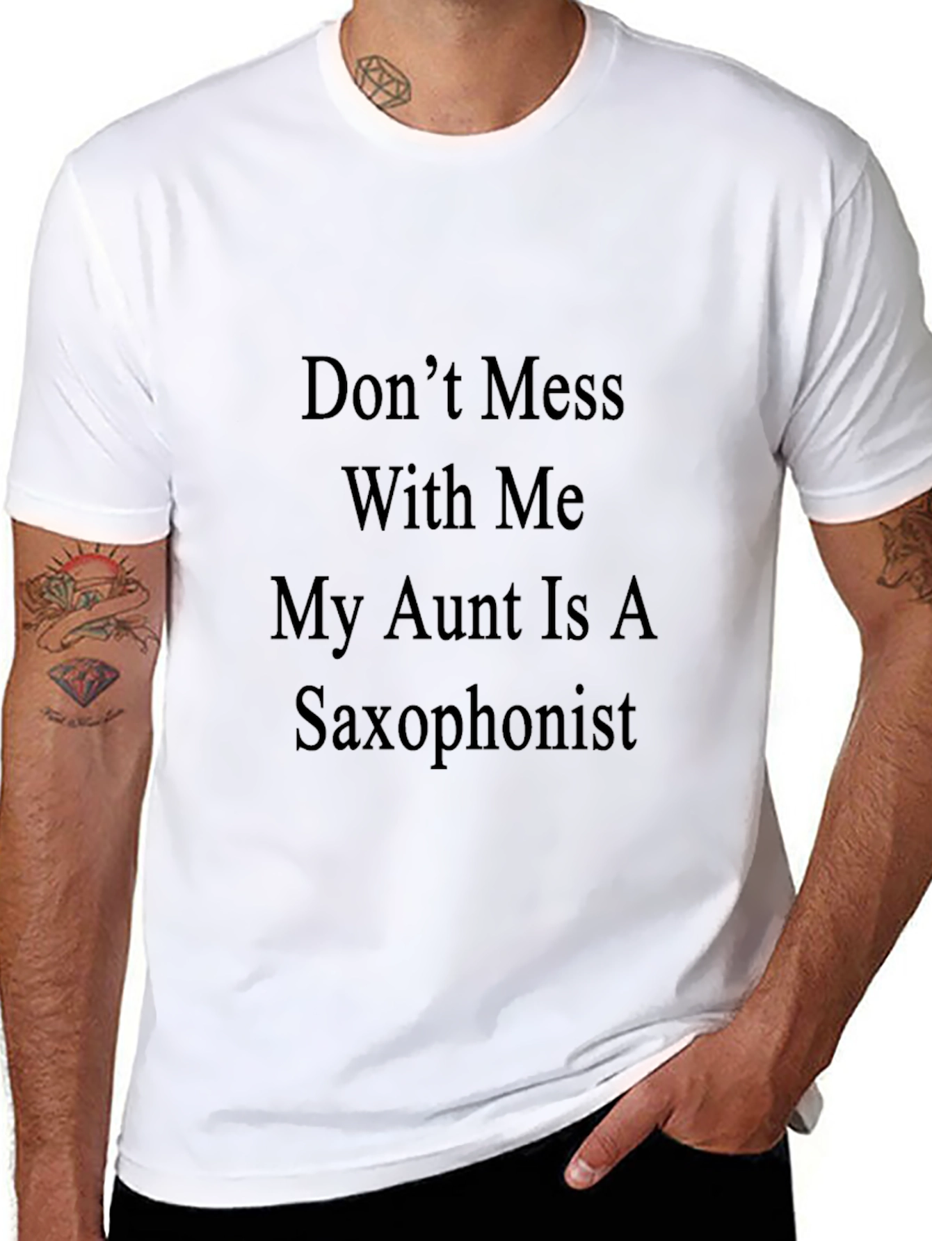 Saxophonist Aunt Funny Graphic Tee