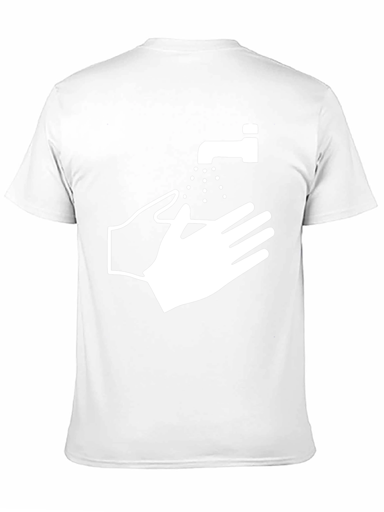 Wash Your Hands Graphic Tee - Black Cotton Blend