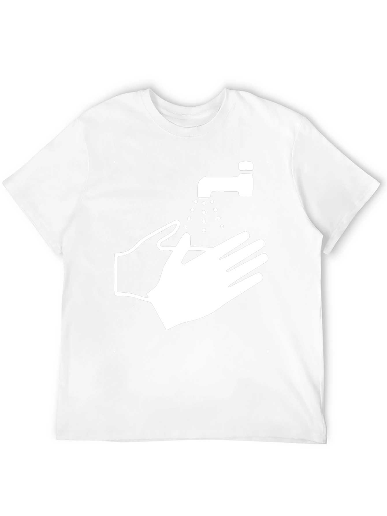 Wash Your Hands Graphic Tee - Black Cotton Blend