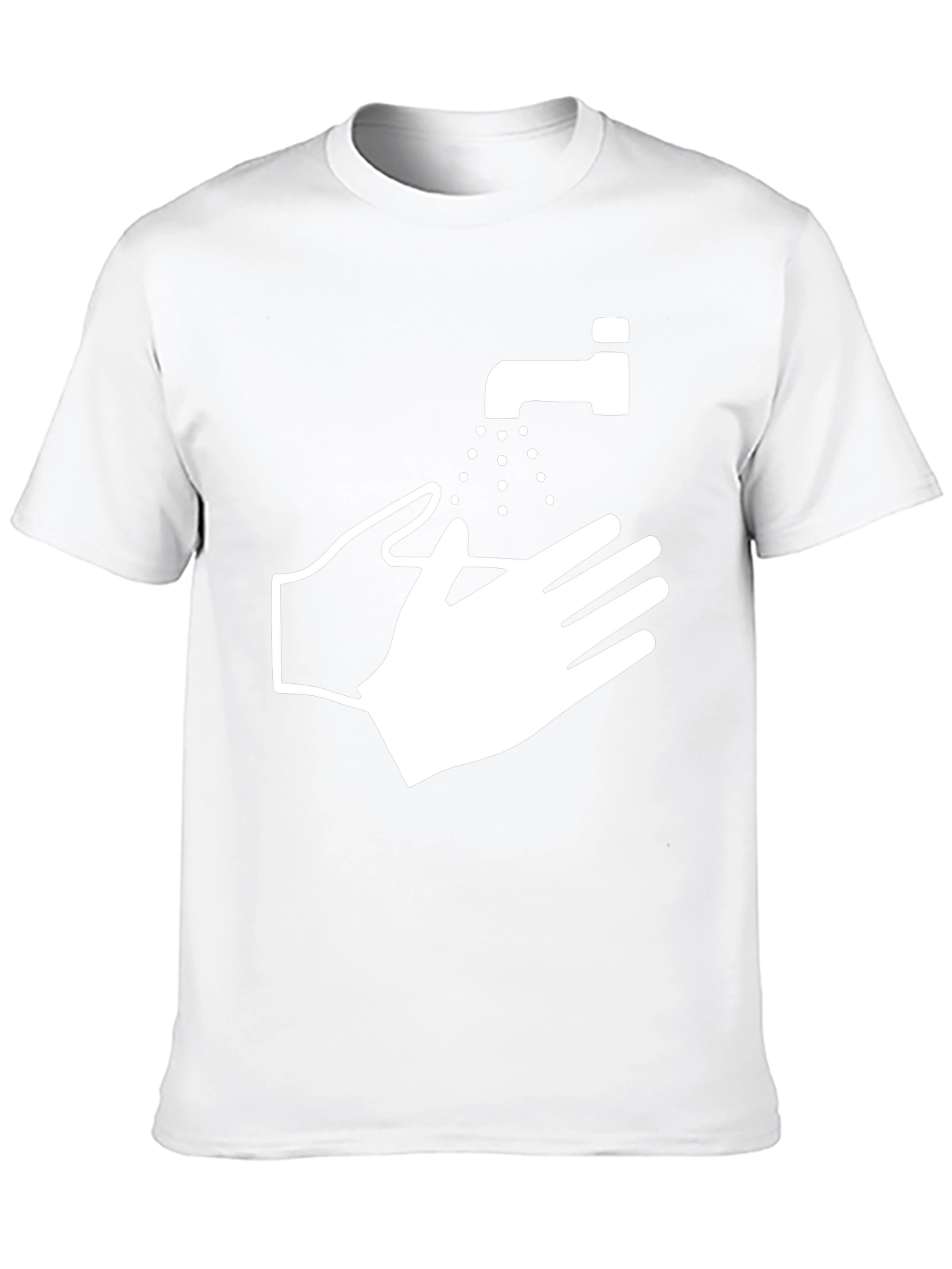 Wash Your Hands Graphic Tee - Black Cotton Blend