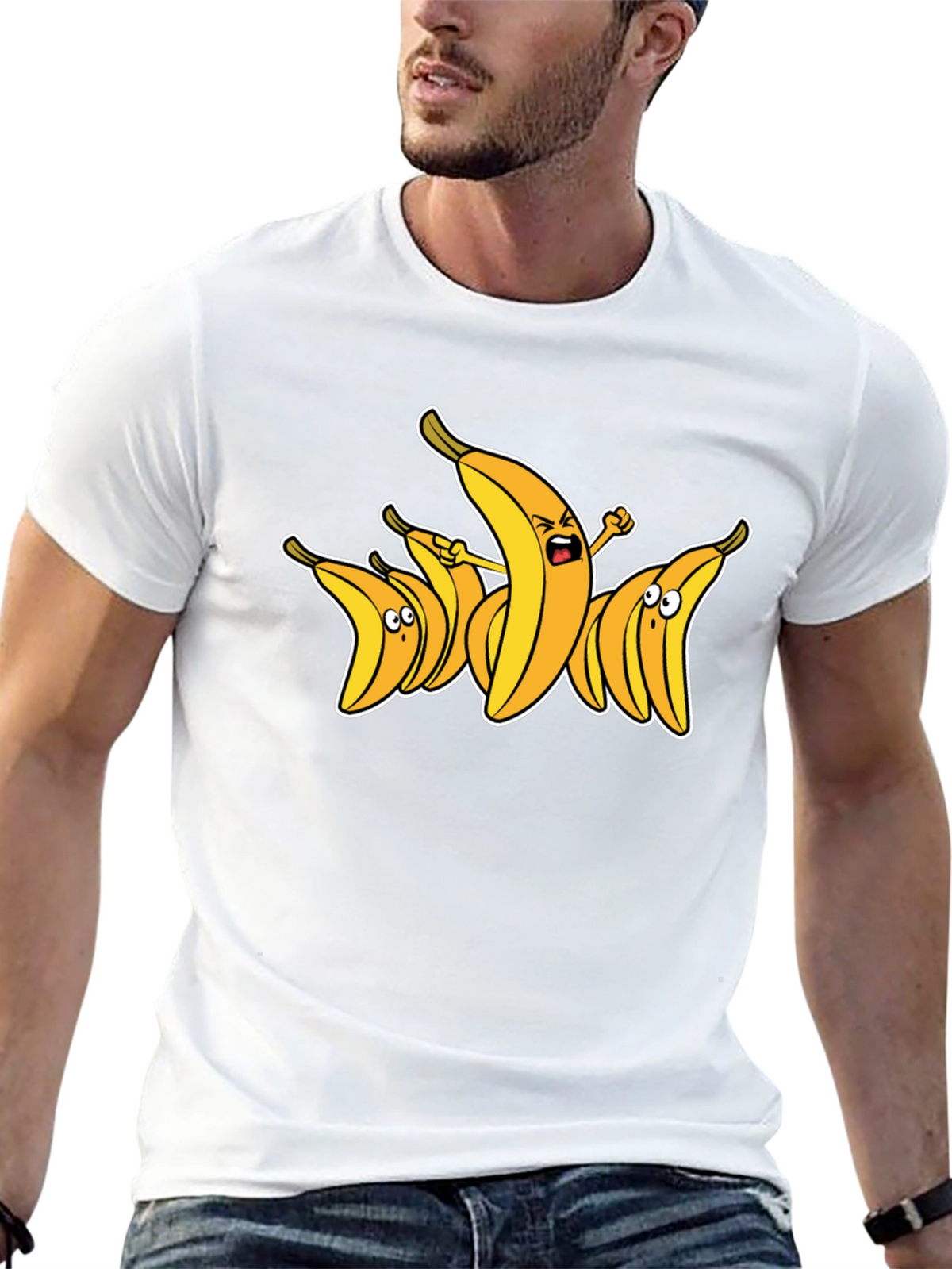 Funny Banana Cartoon Graphic T-Shirt