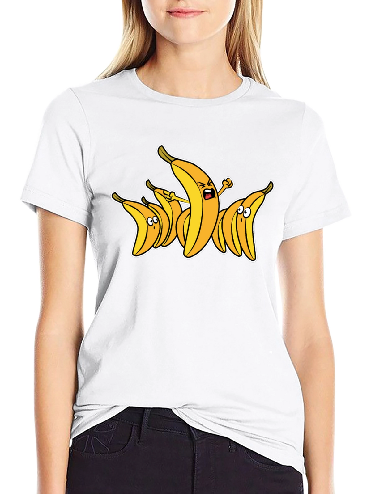 Funny Banana Cartoon Graphic T-Shirt