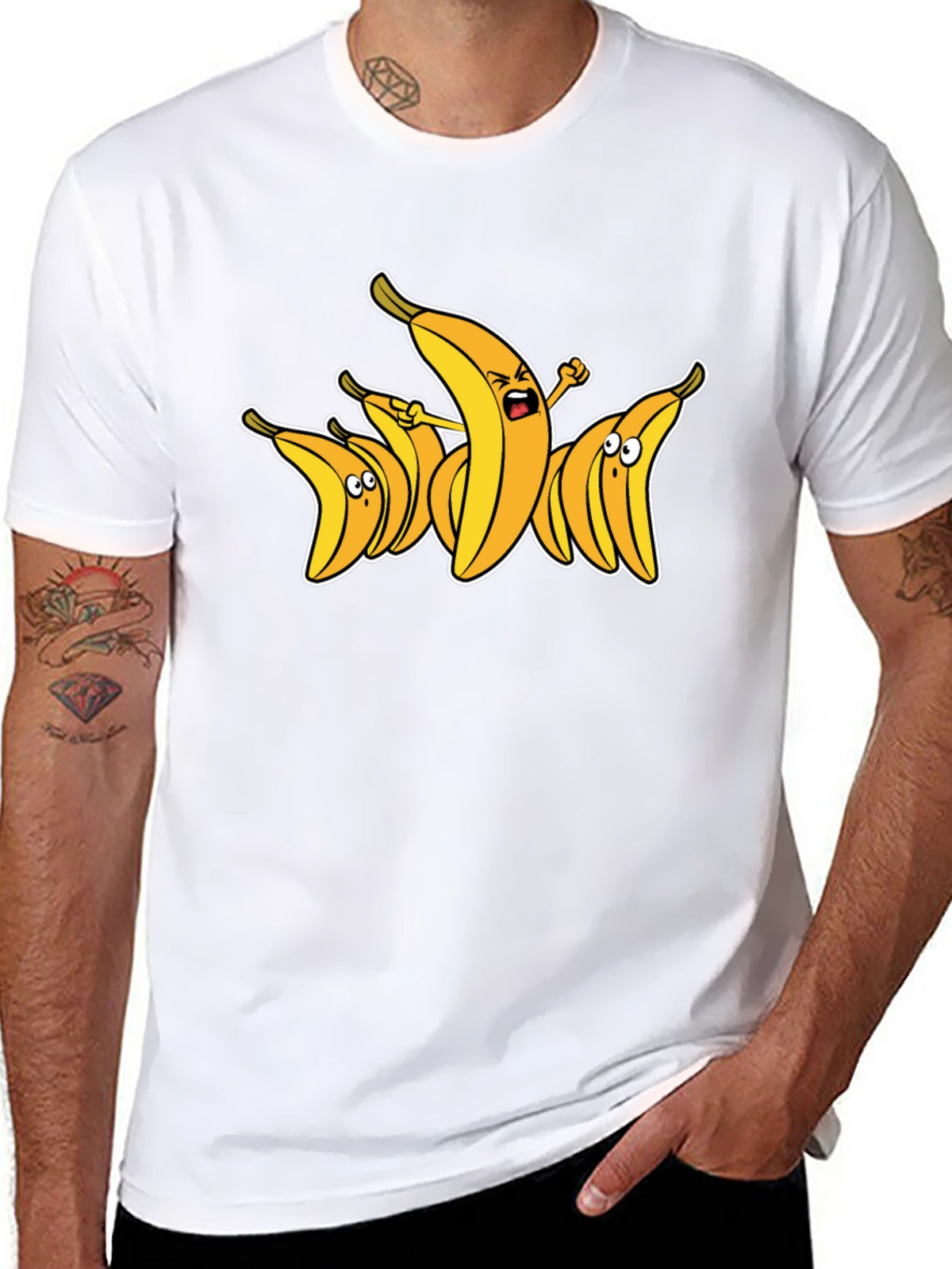 Funny Banana Cartoon Graphic T-Shirt