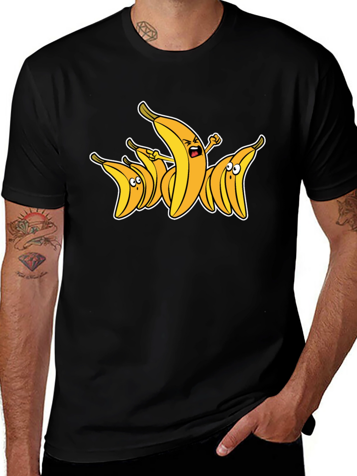 Funny Banana Cartoon Graphic T-Shirt
