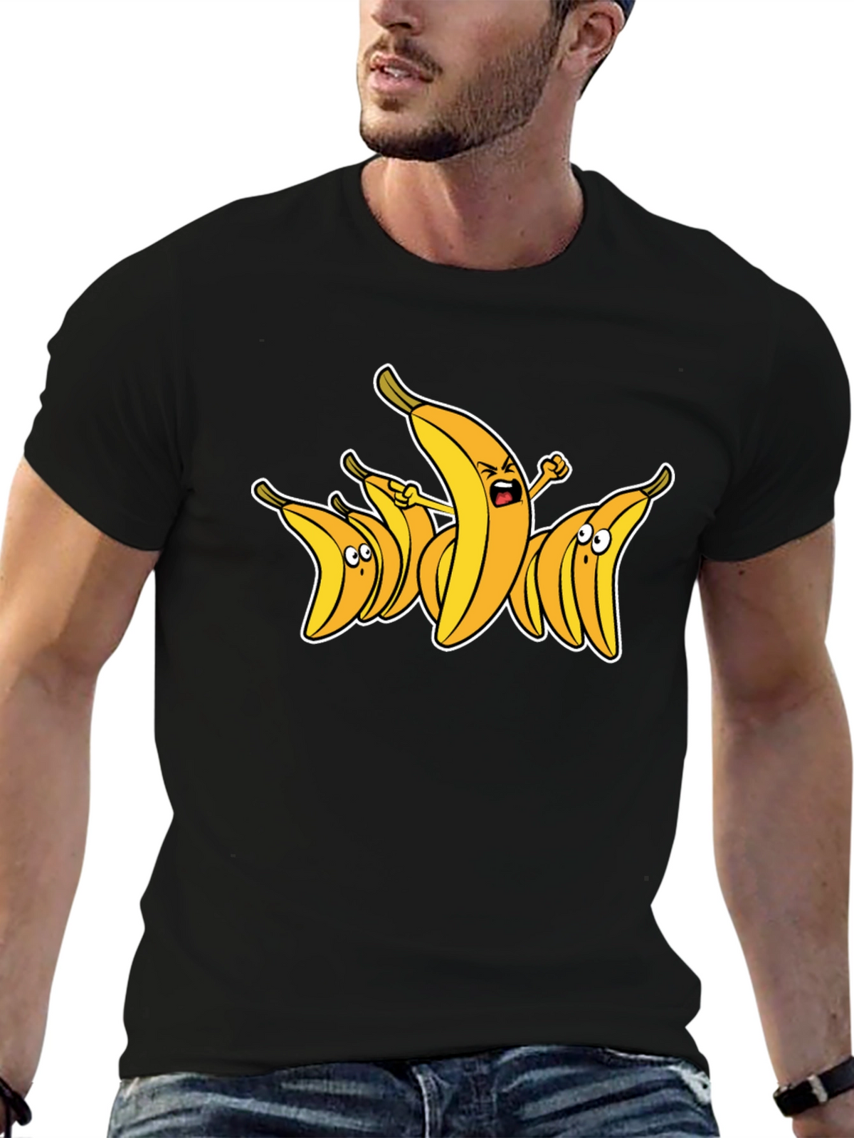 Funny Banana Cartoon Graphic T-Shirt
