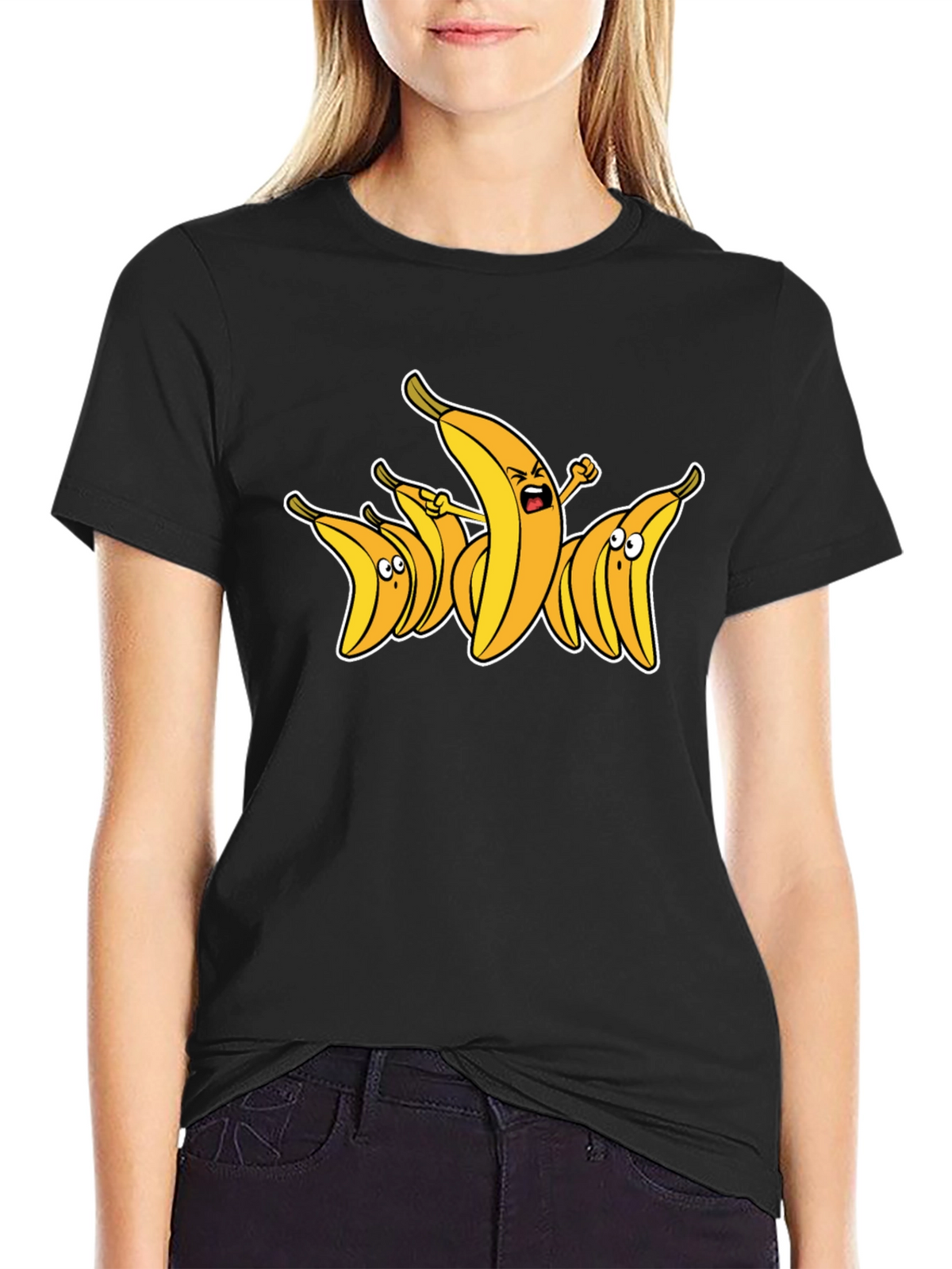Funny Banana Cartoon Graphic T-Shirt