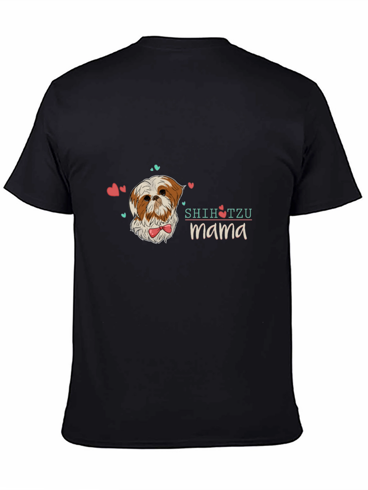 Shih Tzu Mama Black T-Shirt