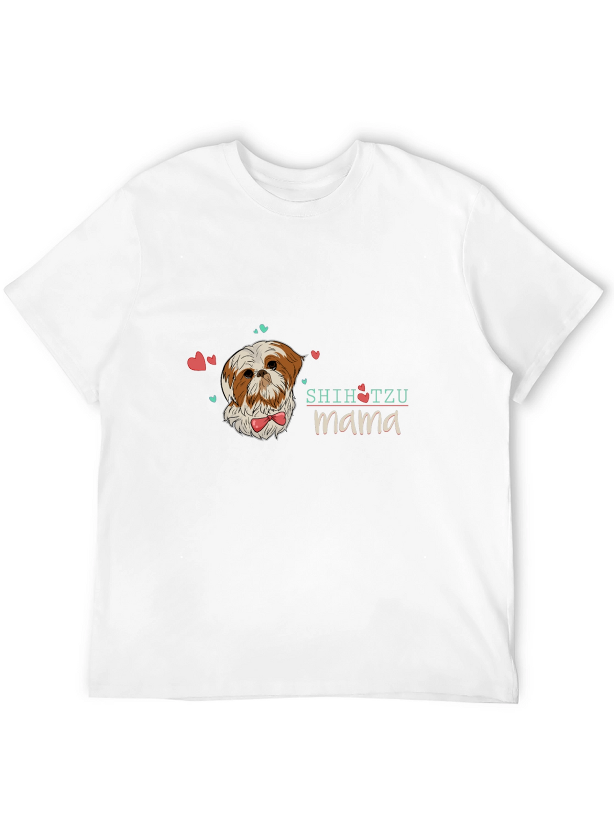 Shih Tzu Mama Black T-Shirt