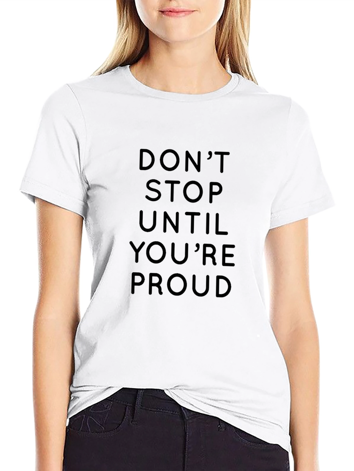 Motivational Dont Stop Black T-Shirt