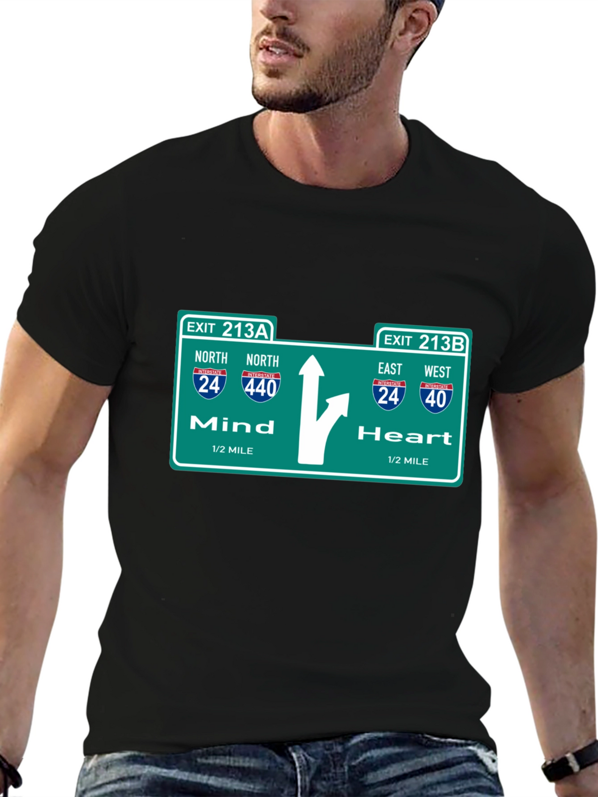 Mind Heart Road Sign T-Shirt