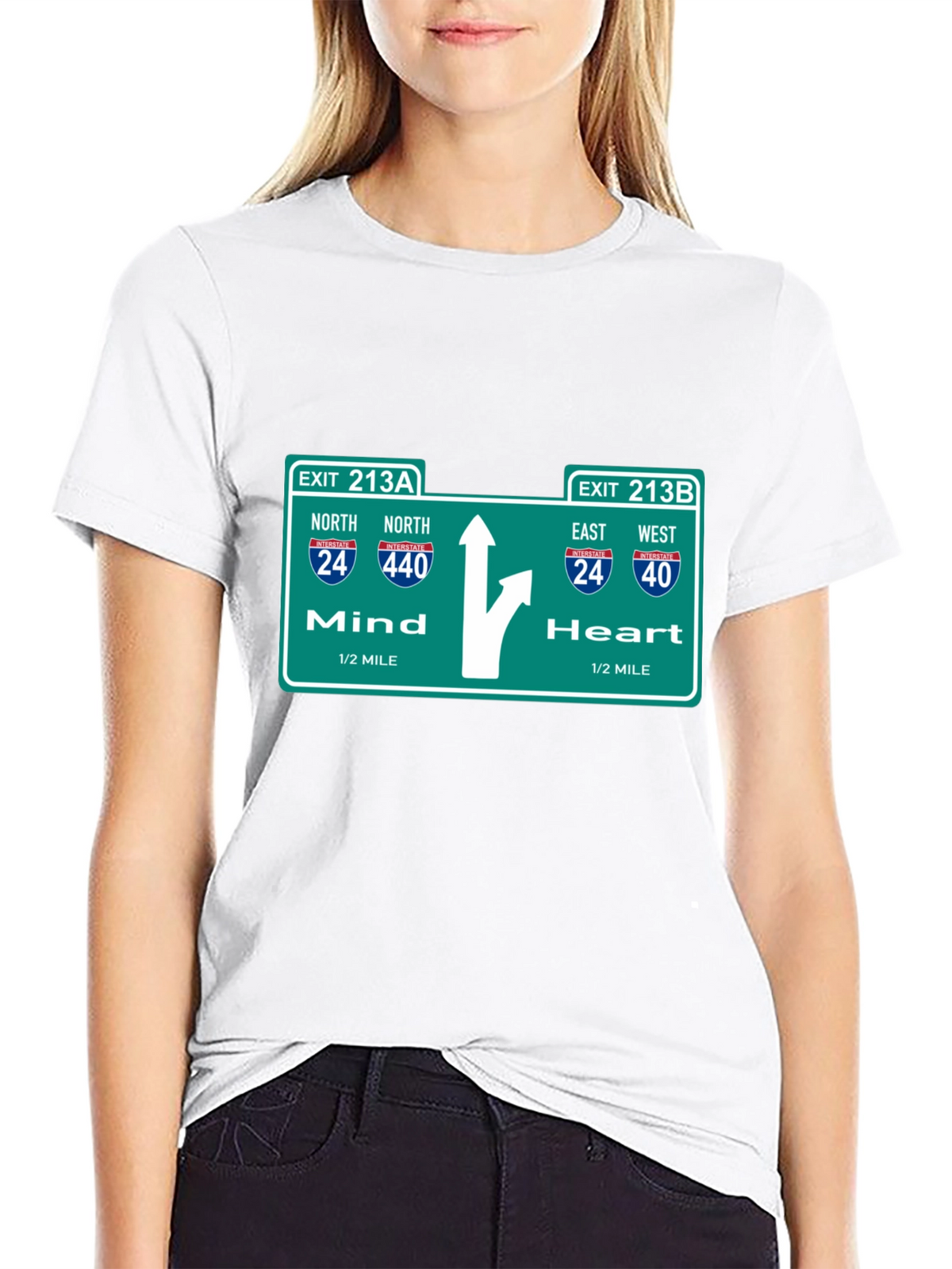 Mind Heart Road Sign T-Shirt