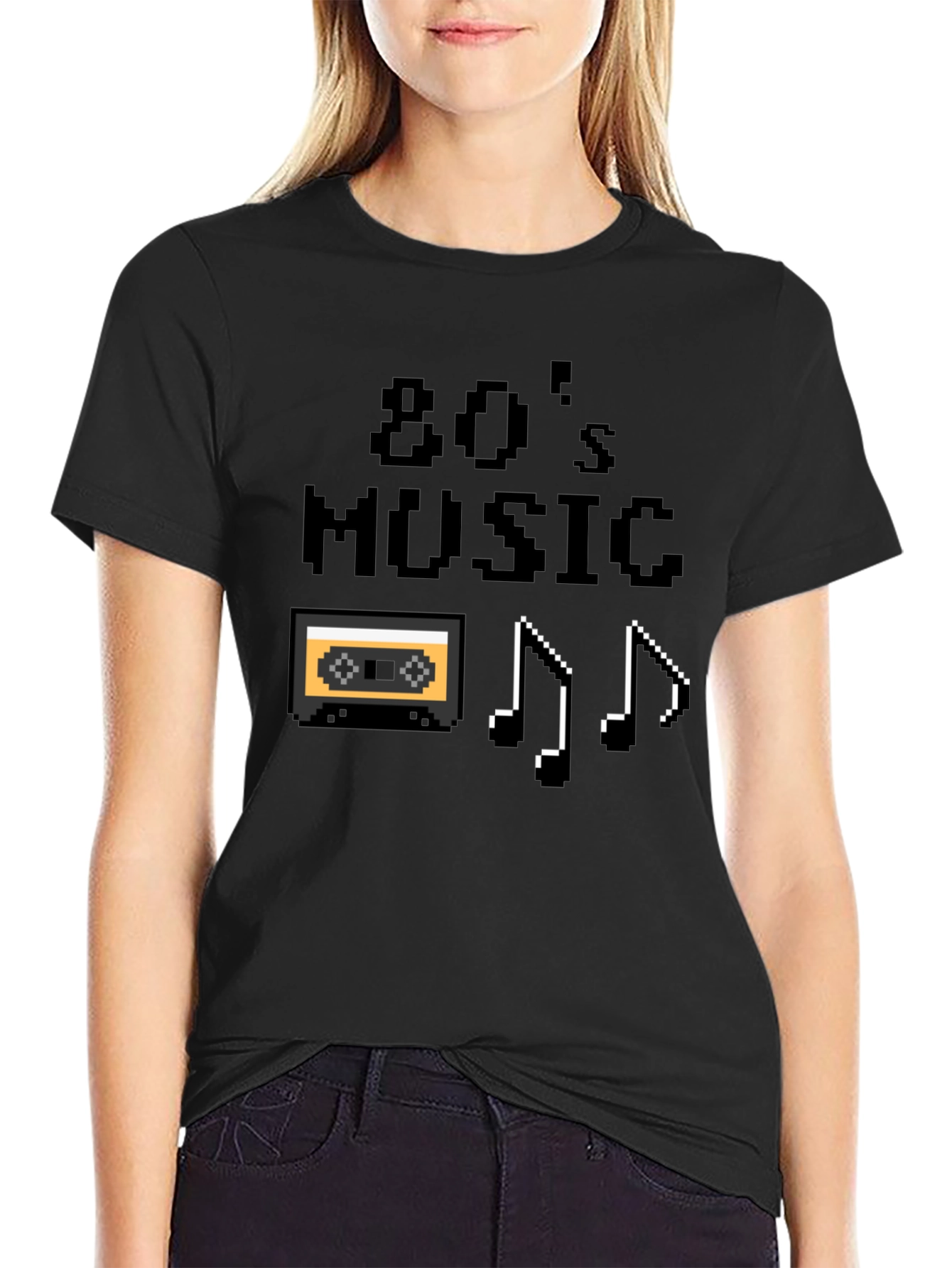 80s Music Pixel Graphic T-Shirt