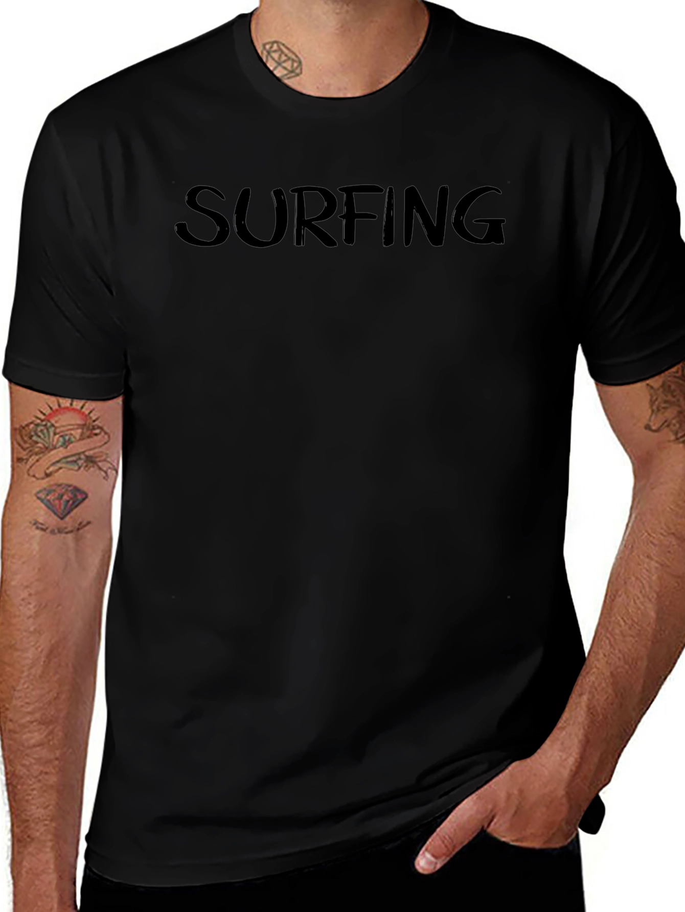 Surfing Crew Neck T-Shirt - Stylish Casual Wear