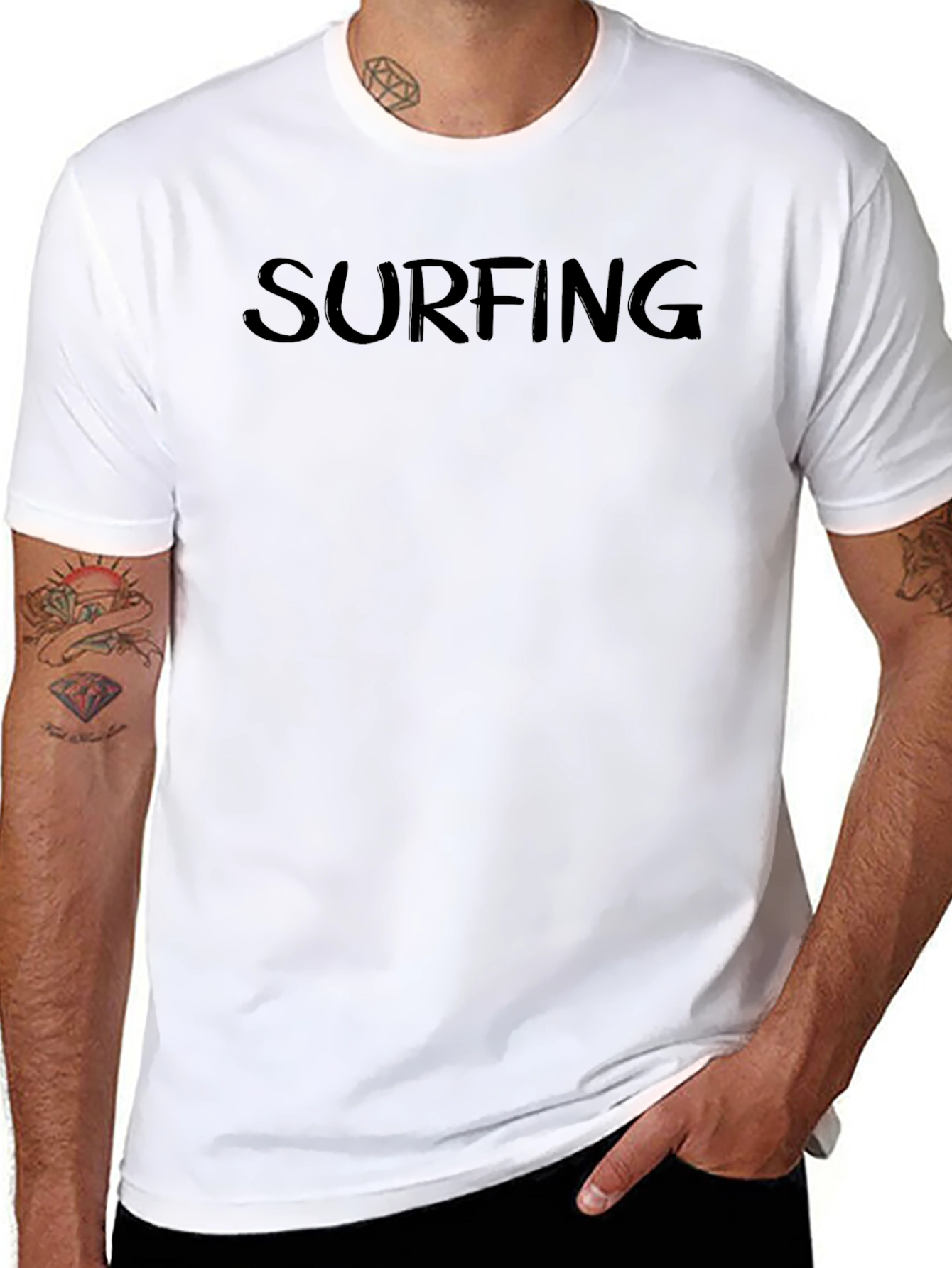 Surfing Crew Neck T-Shirt - Stylish Casual Wear