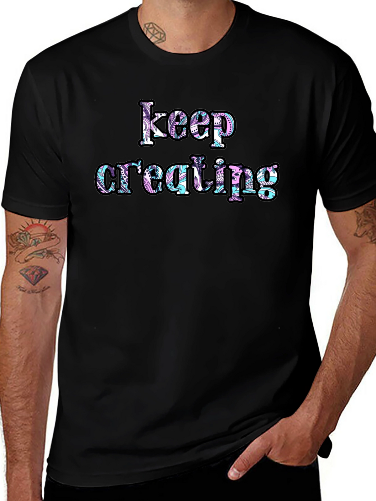 Keep Creating Graphic Tee - Inspiring Design