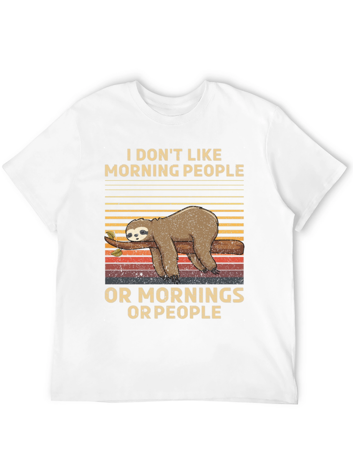 Funny Sloth T-Shirt: I Dont Like Morning People