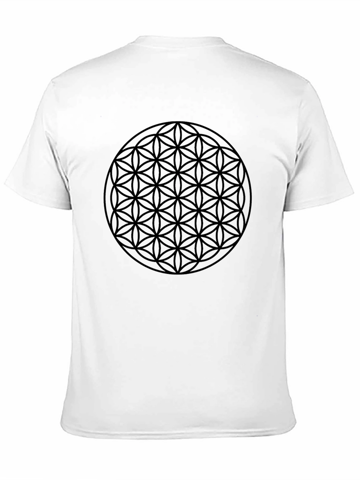 Flower of Life Black Graphic Tee - Geometric Design