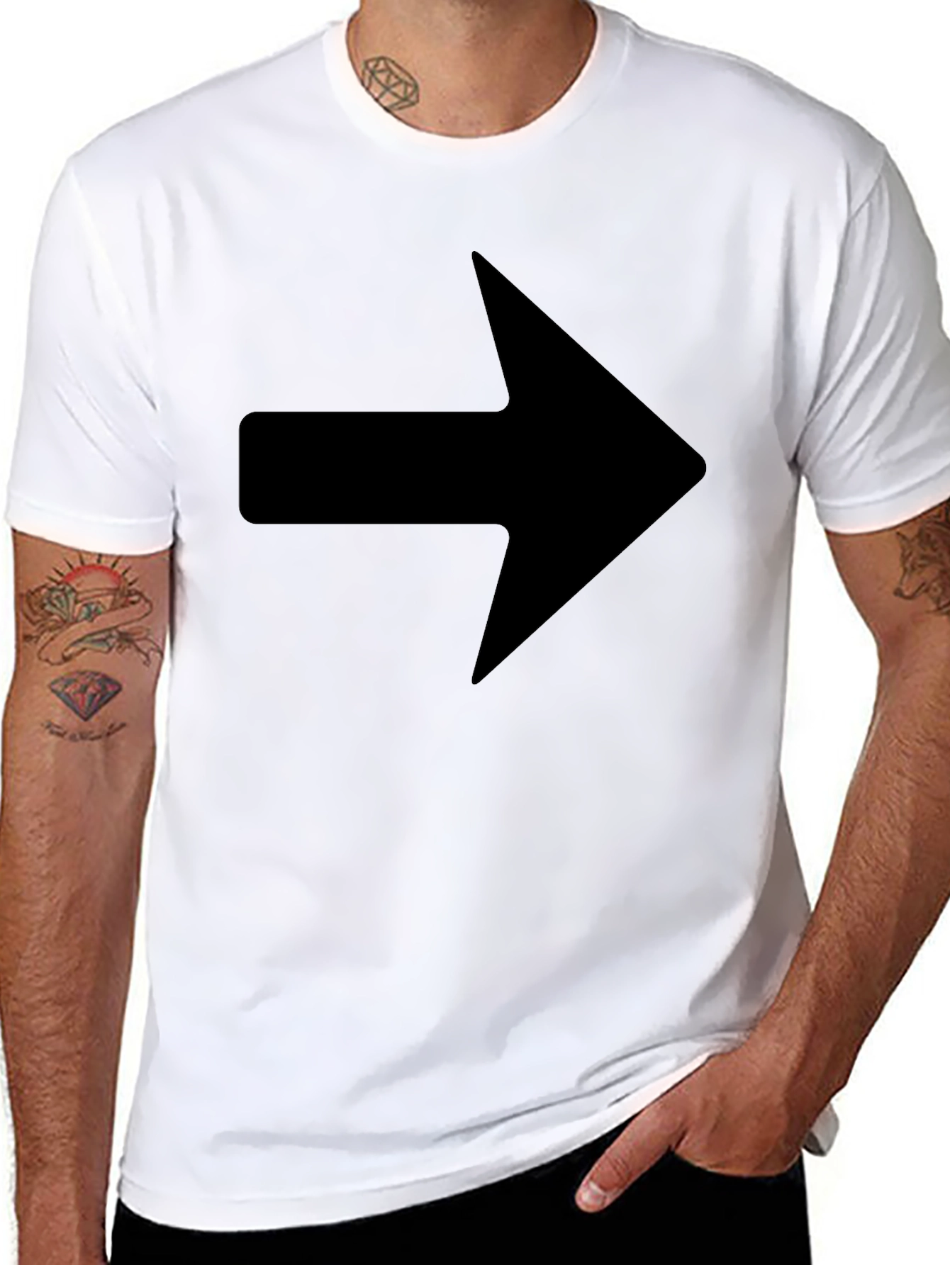 Right Arrow Graphic T-Shirt - Classic Design
