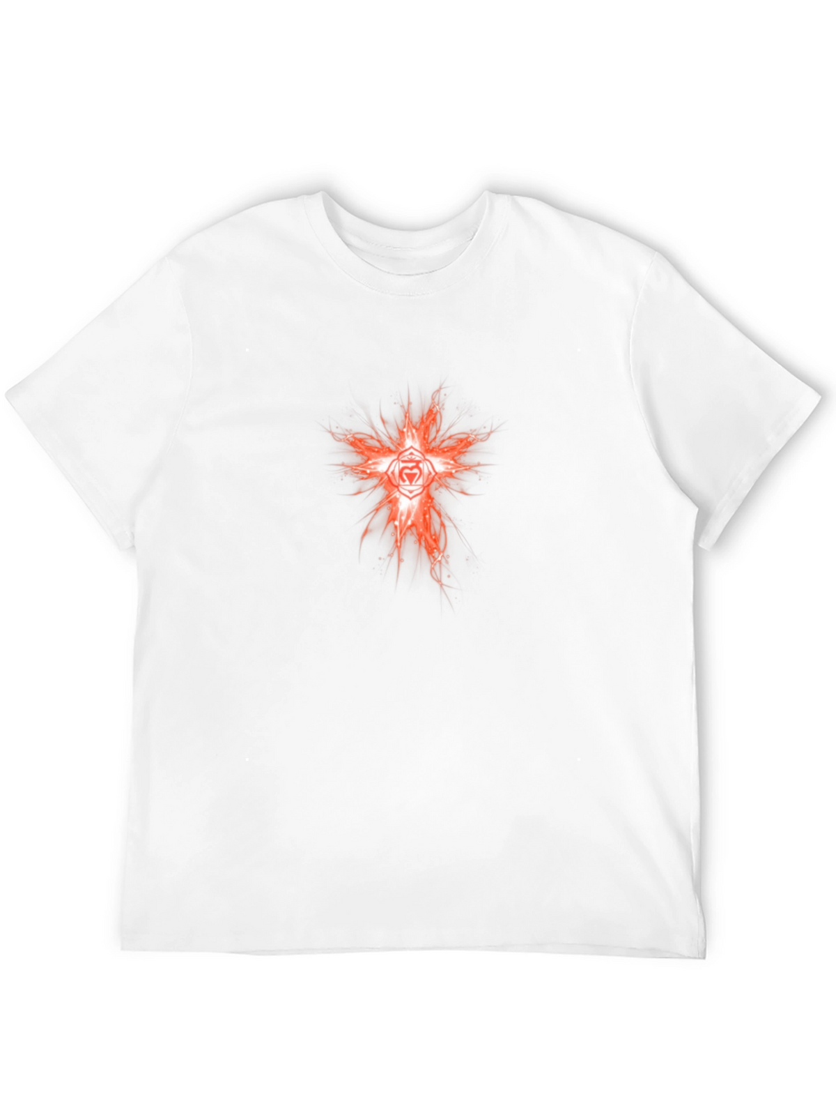 Fiery Heart Chakra Graphic Tee - Black Cotton