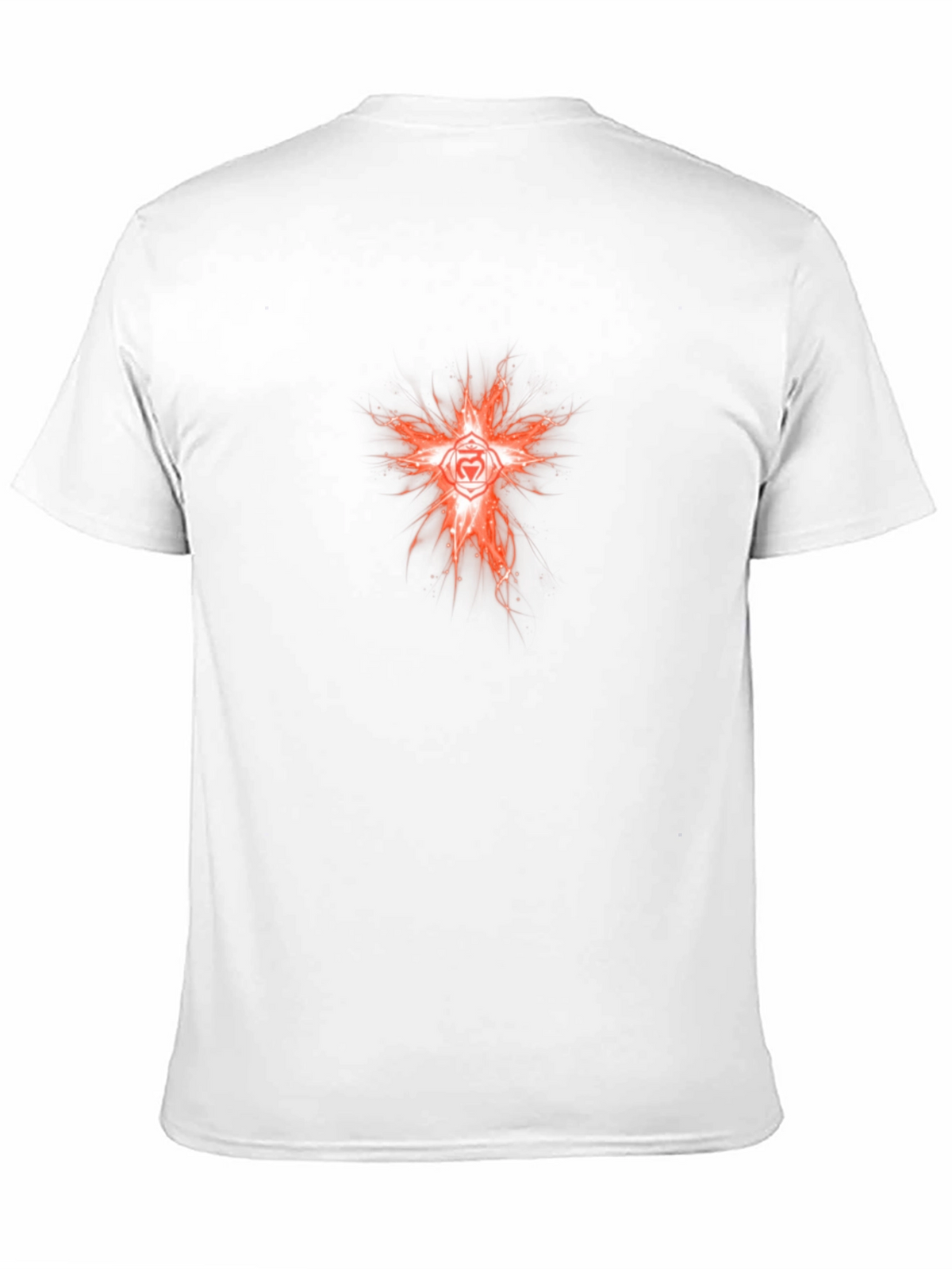 Fiery Heart Chakra Graphic Tee - Black Cotton