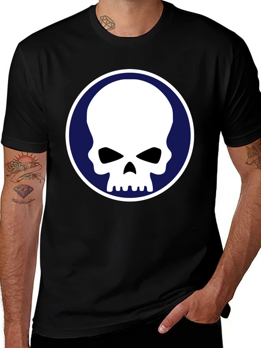 Skull Emblem Graphic Tee - Cool & Casual