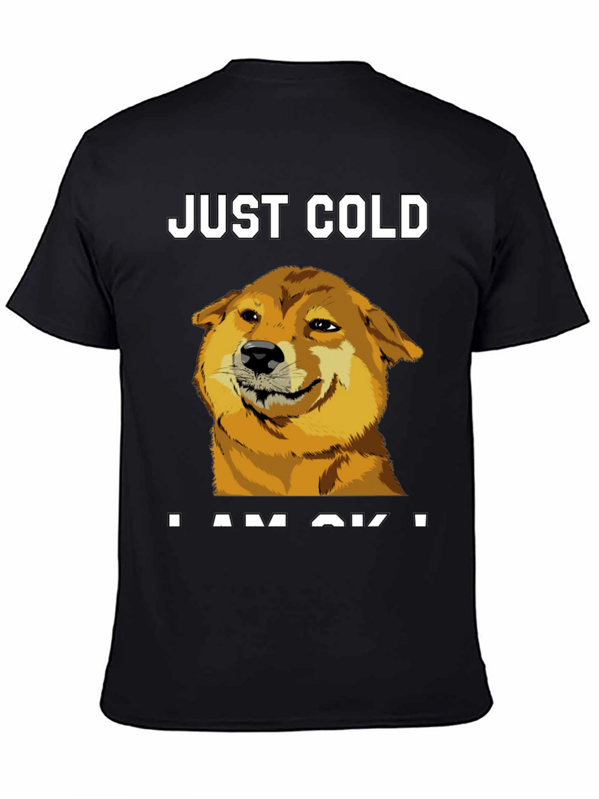Just Cold? Doge Meme Graphic Tee - Black