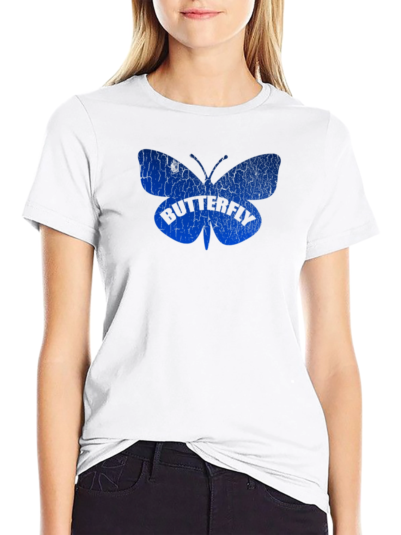 Butterfly Graphic T-Shirt - Mens Black Tee