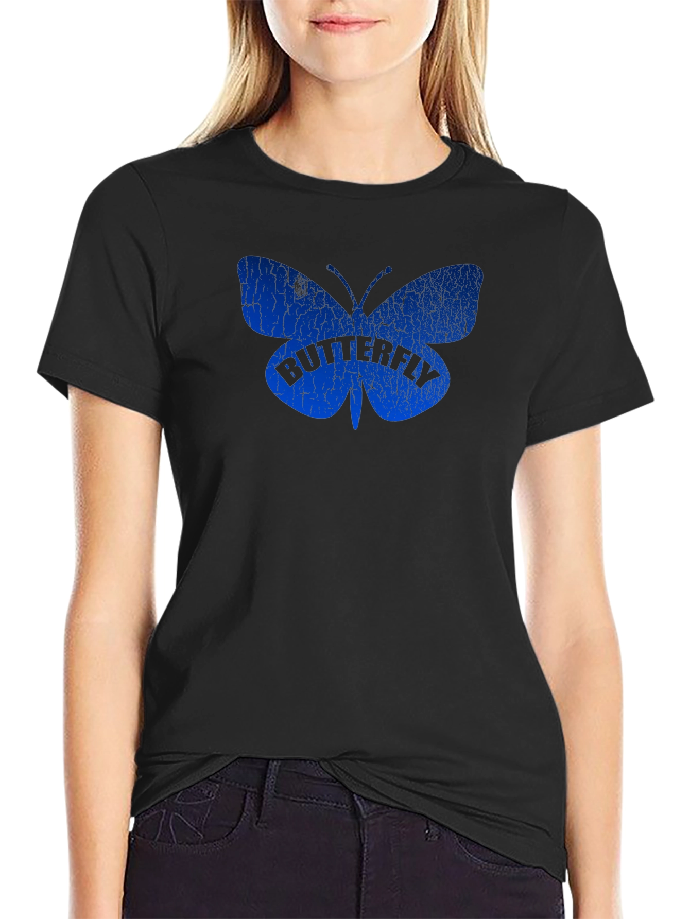 Butterfly Graphic T-Shirt - Mens Black Tee