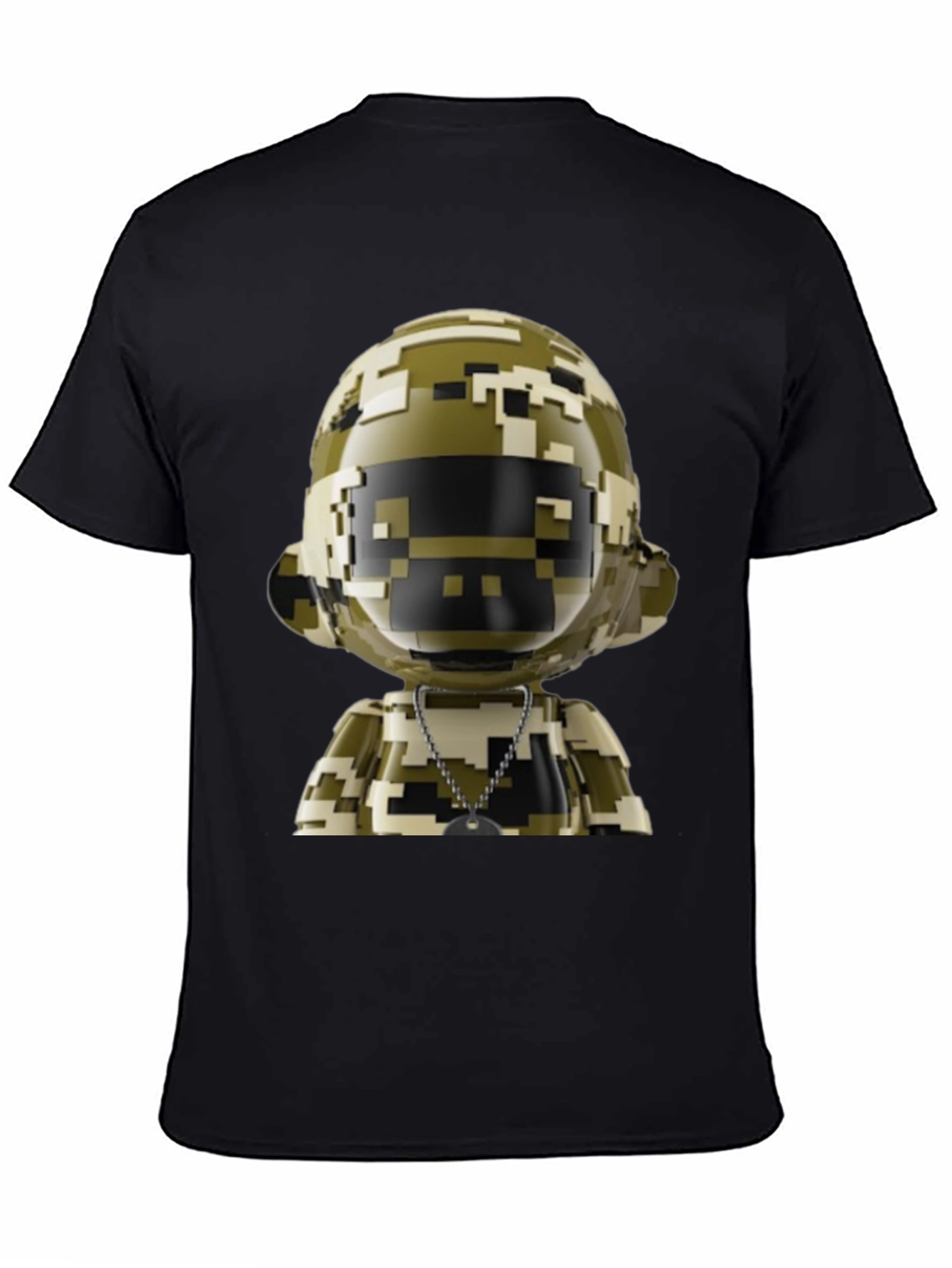 Pixel Camo Robot Graphic Tee - Modern Streetwear