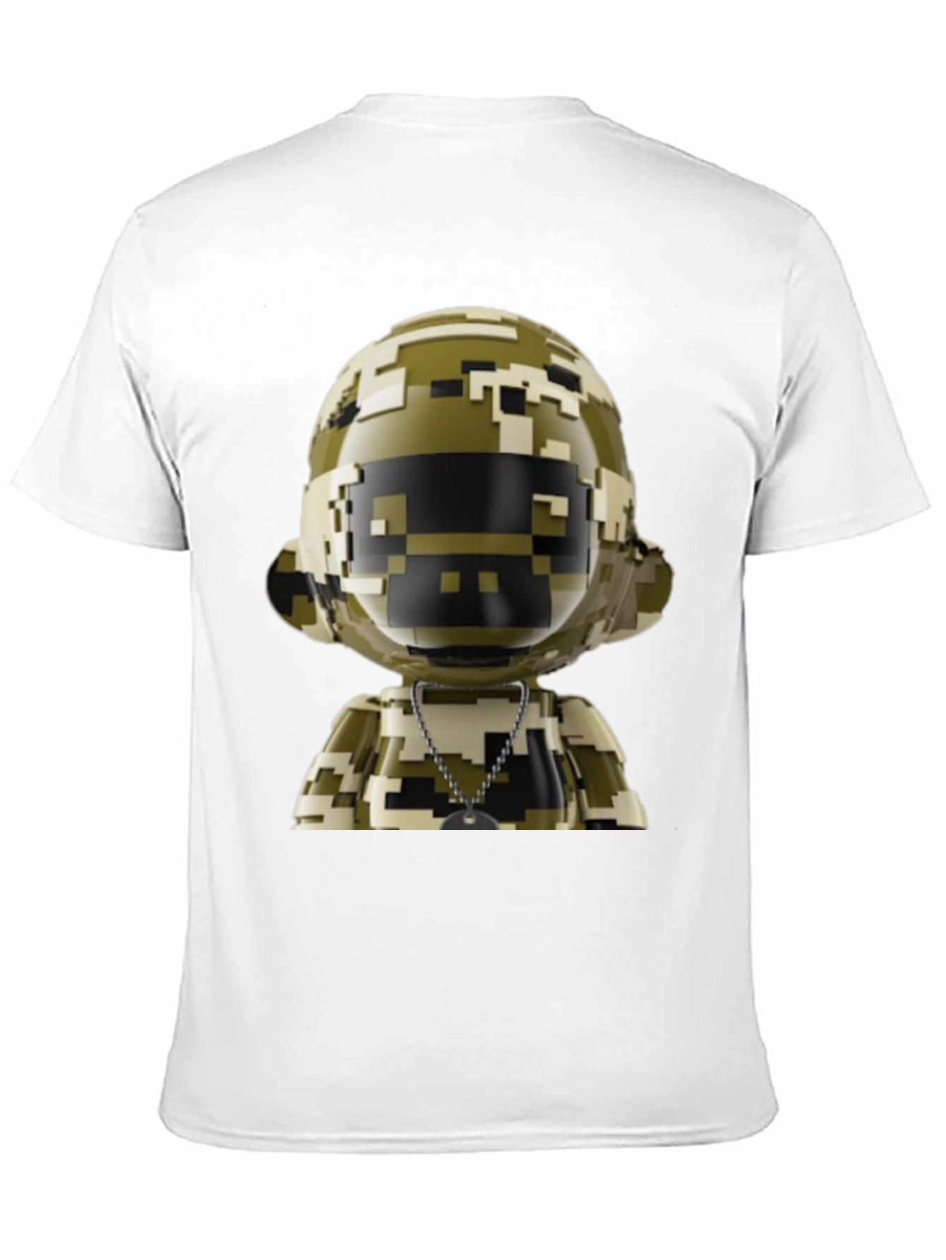 Pixel Camo Robot Graphic Tee - Modern Streetwear
