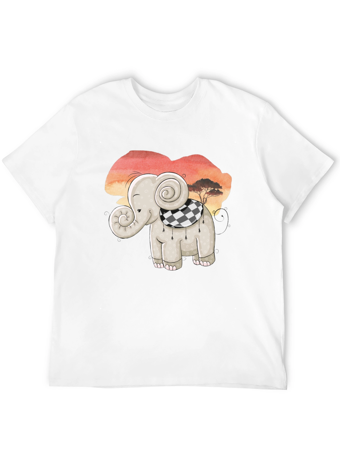 Cute Elephant Graphic Tee - Safari Style