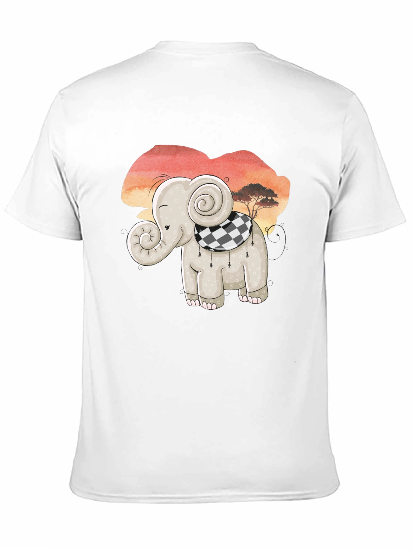 Cute Elephant Graphic Tee - Safari Style