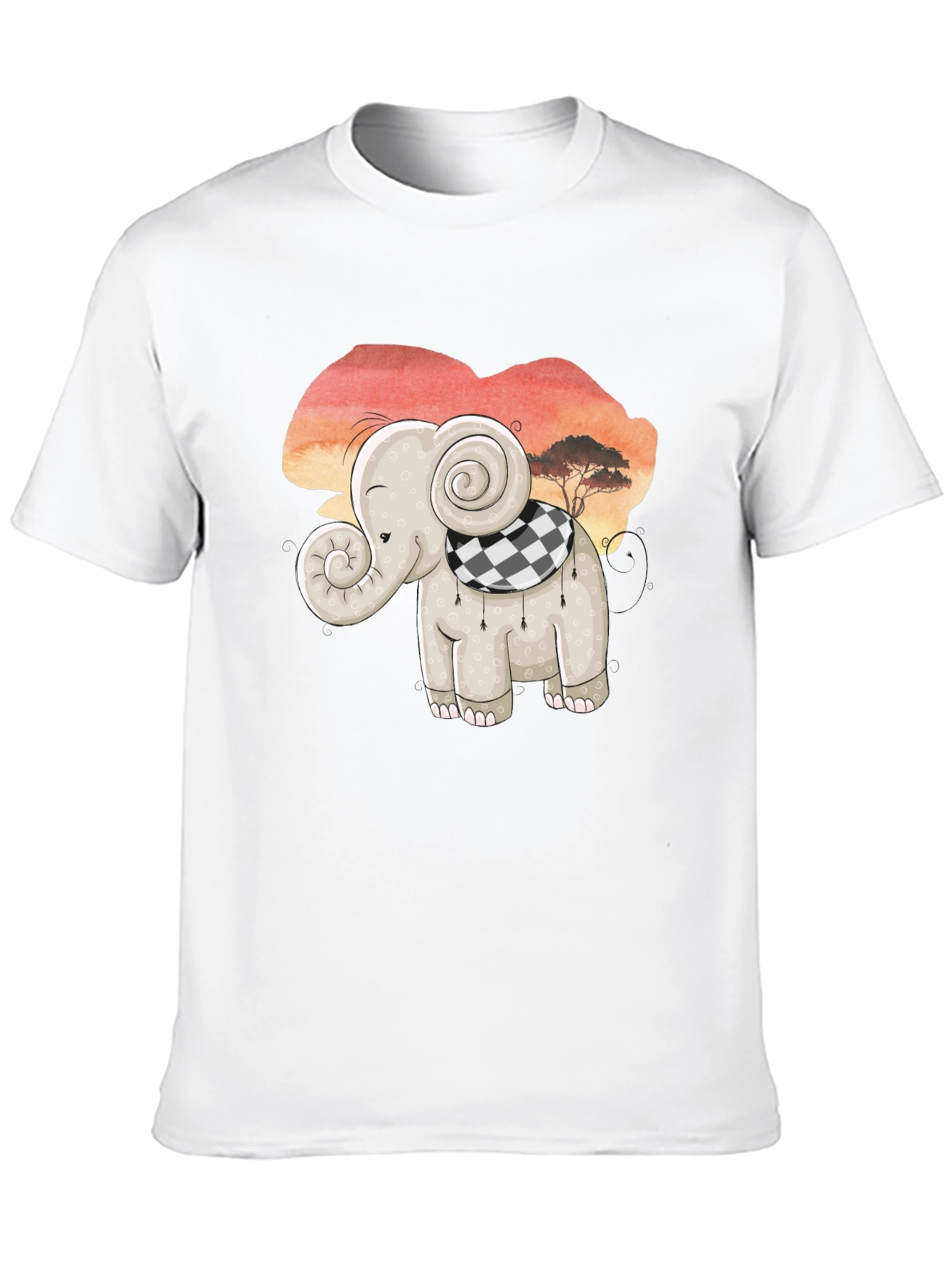 Cute Elephant Graphic Tee - Safari Style