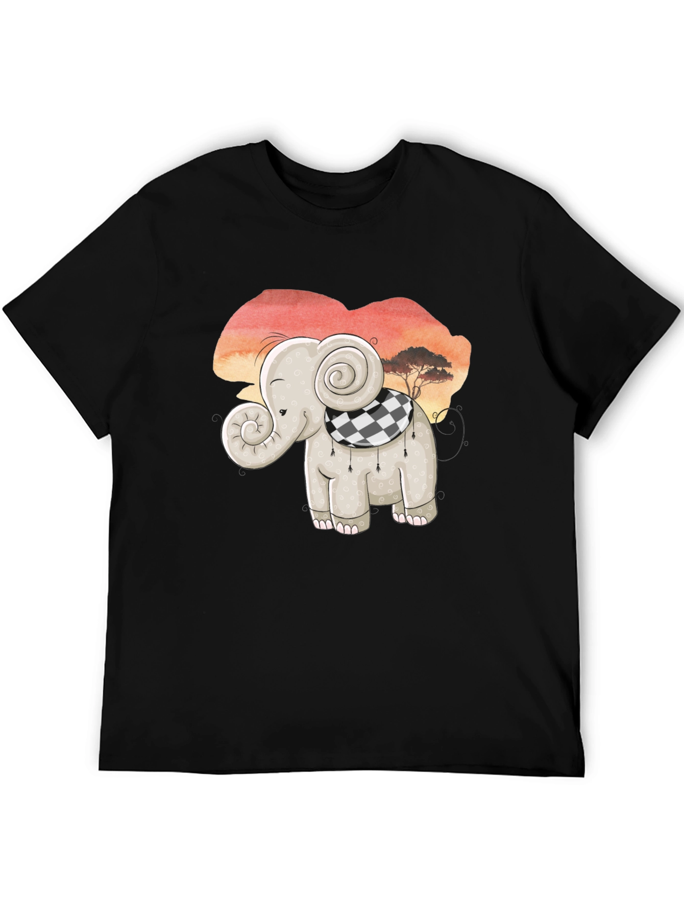 Cute Elephant Graphic Tee - Safari Style