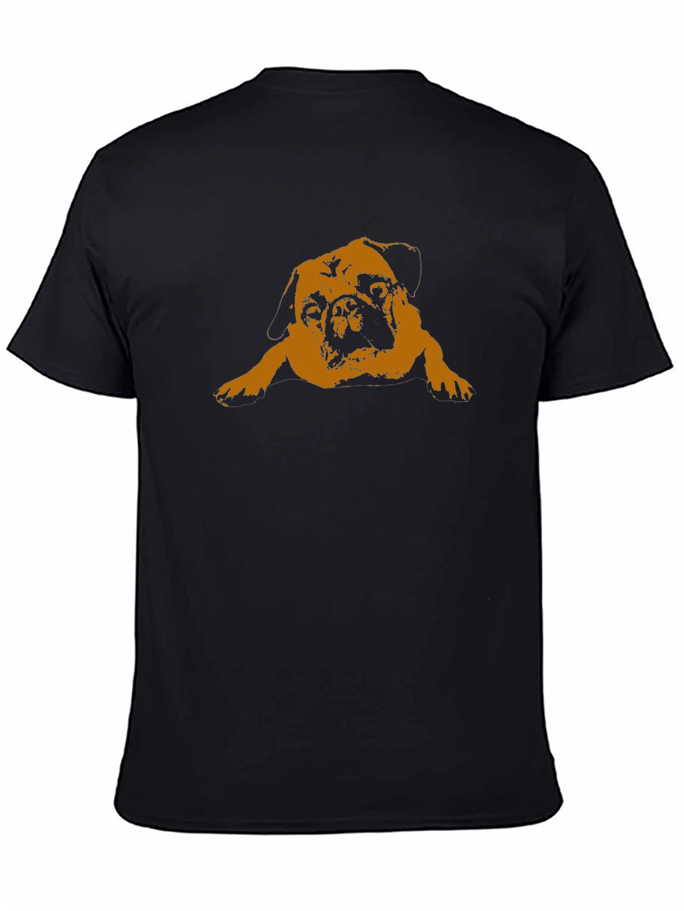 Pug Graphic Tee - Relaxed Fit Black T-Shirt