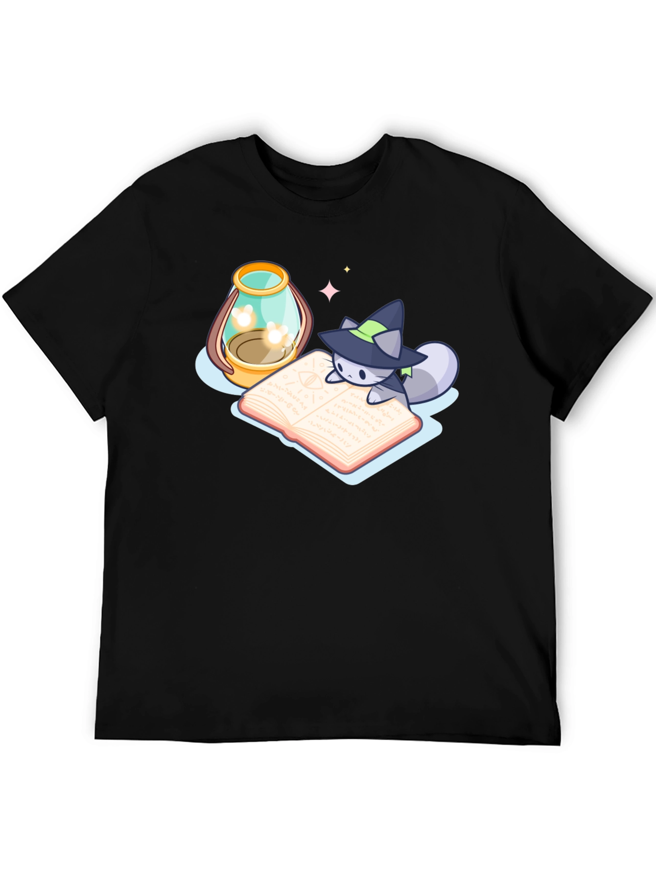 Wizard Cat T-Shirt - Black