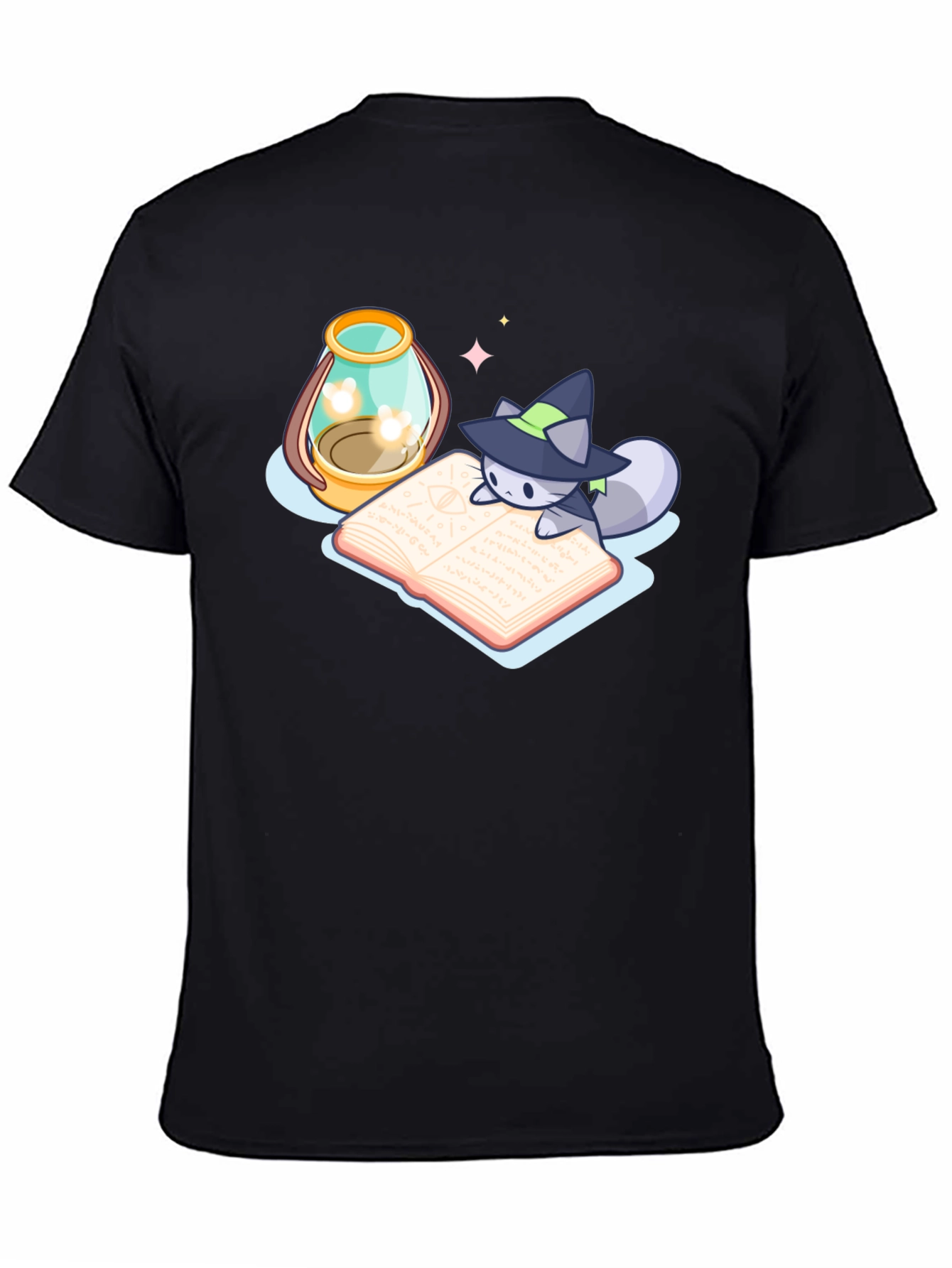 Wizard Cat T-Shirt - Black