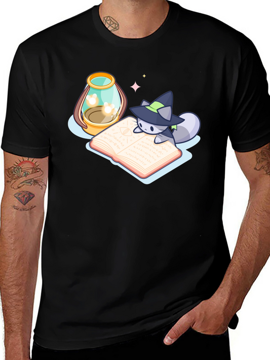 Wizard Cat T-Shirt - Black
