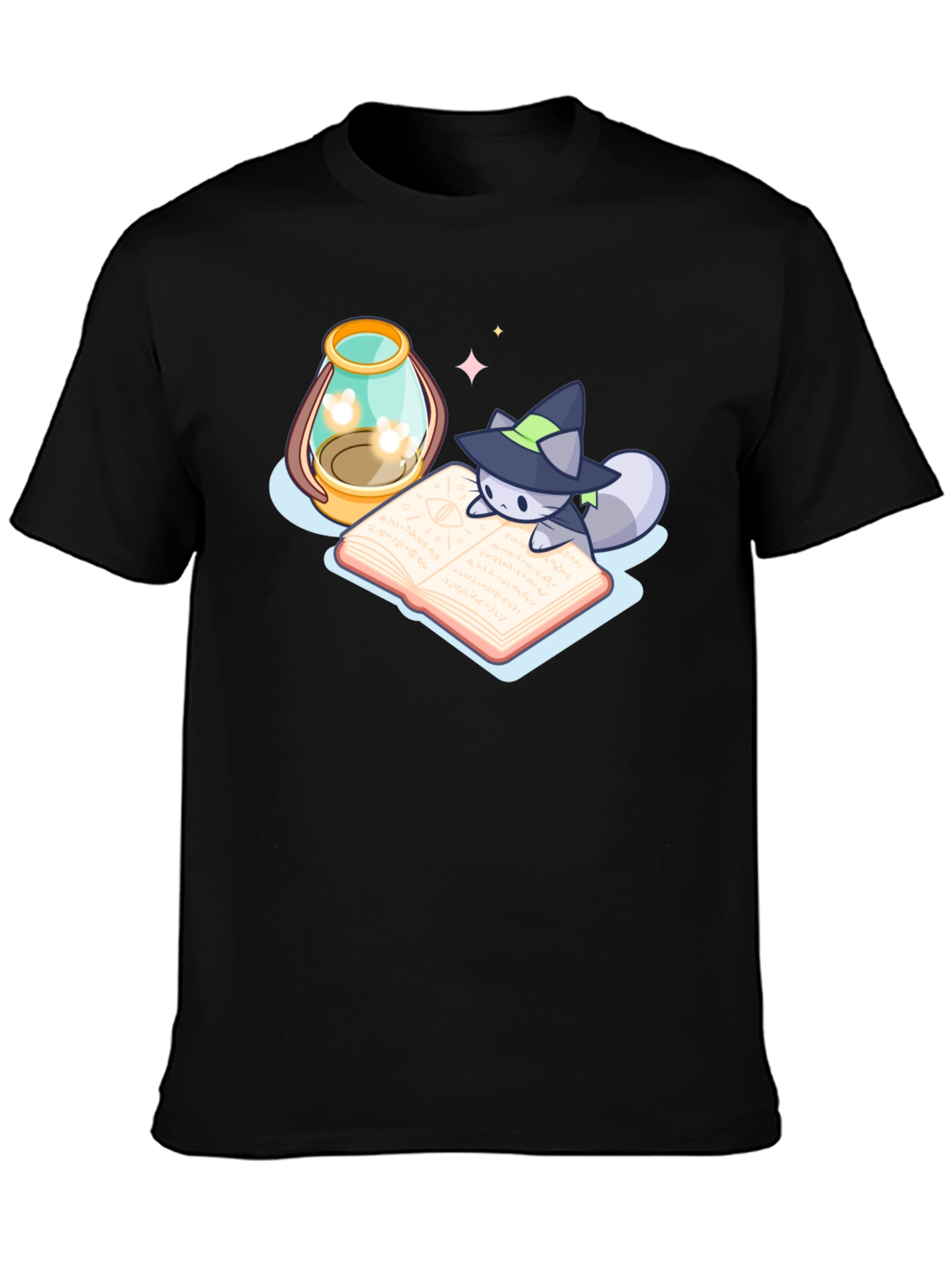 Wizard Cat T-Shirt - Black