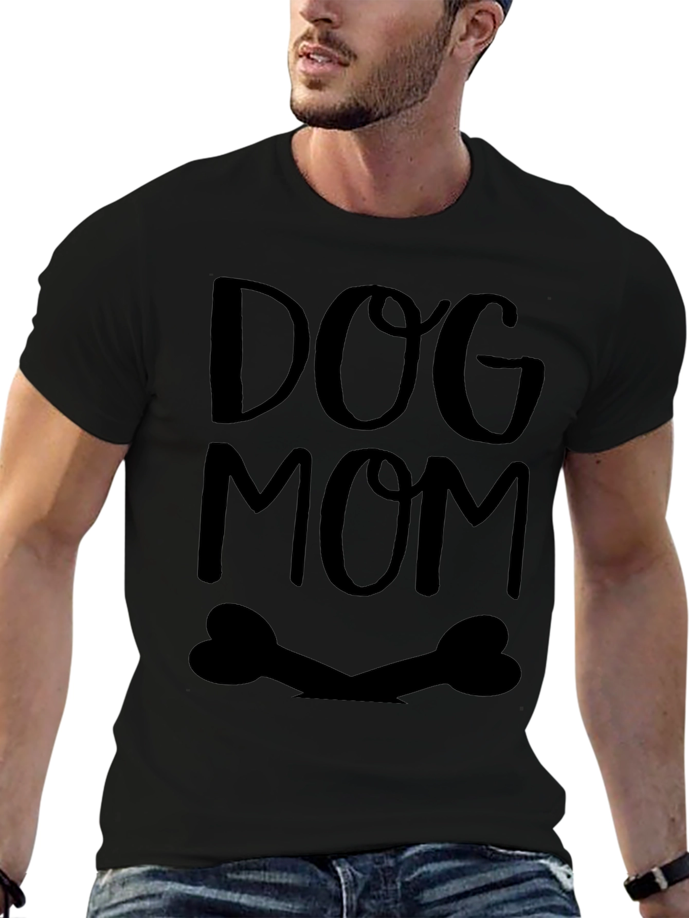 Dog Mom Graphic Tee - Black Unisex T-Shirt